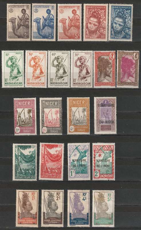 French Colonies - Nice range of issues all mint.