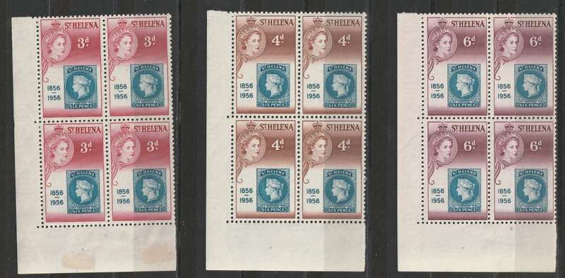 ST HELENA - 1956 QE Issue Complete set in Blocks of 4 *MM/MNH**