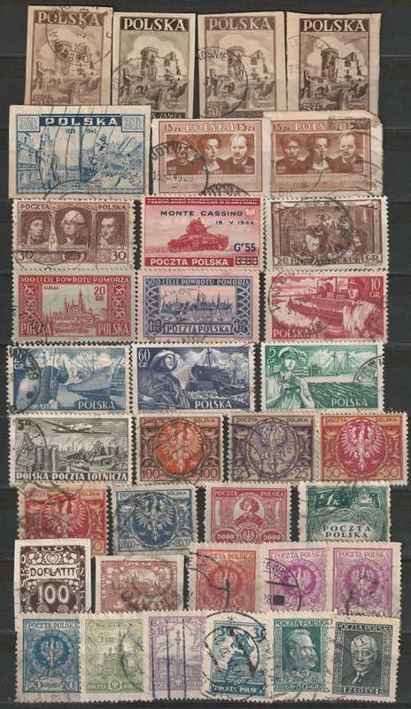 BULKLOT SALE - POLAND Nice selection of early issues mint and used.(78 stamps)