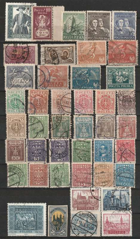 BULKLOT SALE - POLAND Nice selection of early issues mint and used.(78 stamps)