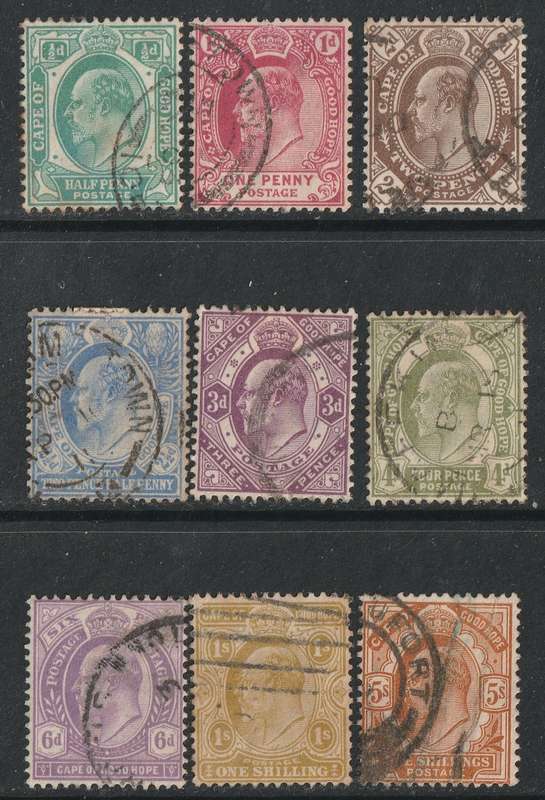 CAPE of GOOD HOPE  -   1902 King Edward VII  Complete set   VF Used