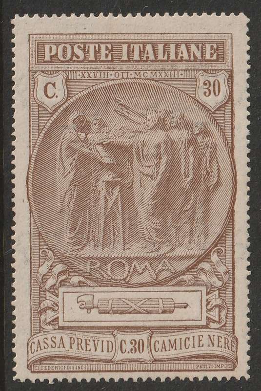ITALY - 1923  National Militia  Issue   30c brown *MM*
