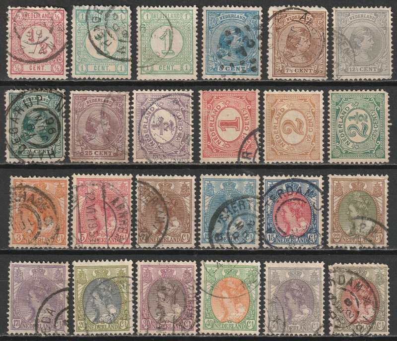NEDERLAND -  Nice range of early issues (24 stamps) VF USED