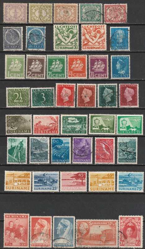 BULKLOT SALE - NEDERLAND SURINAME  Postge Due (60 stamps) Mint and used.