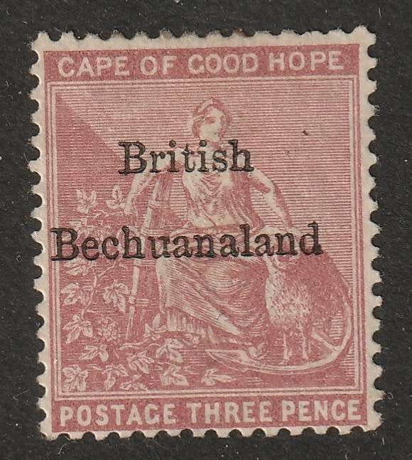 BRITISH BECHUANALAND - 3d COGH overprinted in black Wmk Crown CA SACC 2  UNUSED.