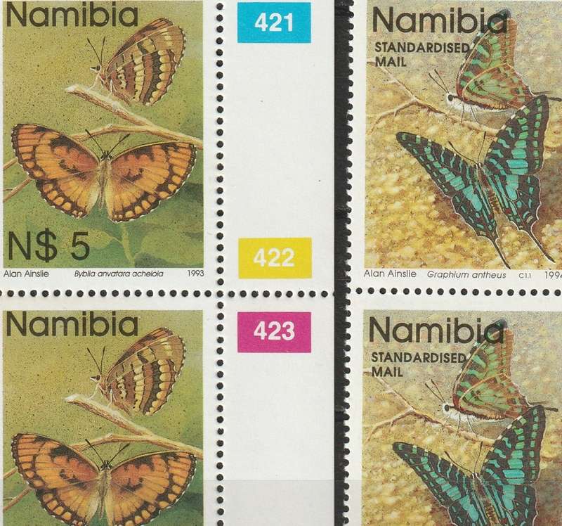 NAMIBIA - 1993  2nd definitive Issue Complete set in 13+1(Stand mail) control blocks of four **MNH**