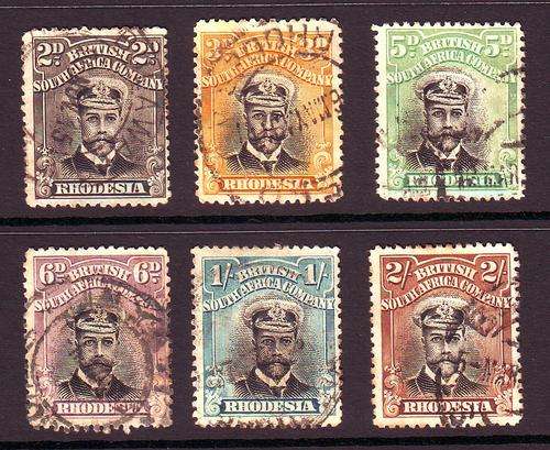 BSAC - RHODESIA  1913 ADMIRALS   DIE II Perf. 14  VF Used