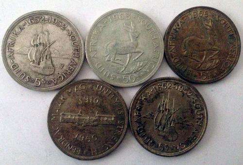 South African 5 Shillings 1951-1960 Random Dates