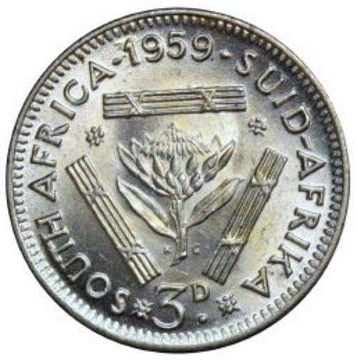 Complete your Collection 1959 tickey (3D) South Africa