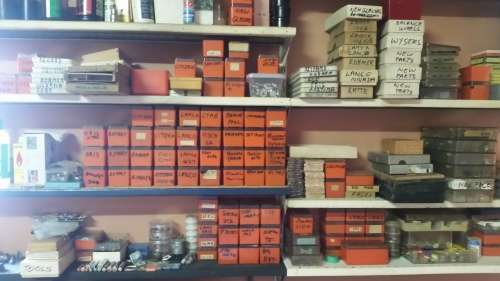 a huge bunch of old watches.