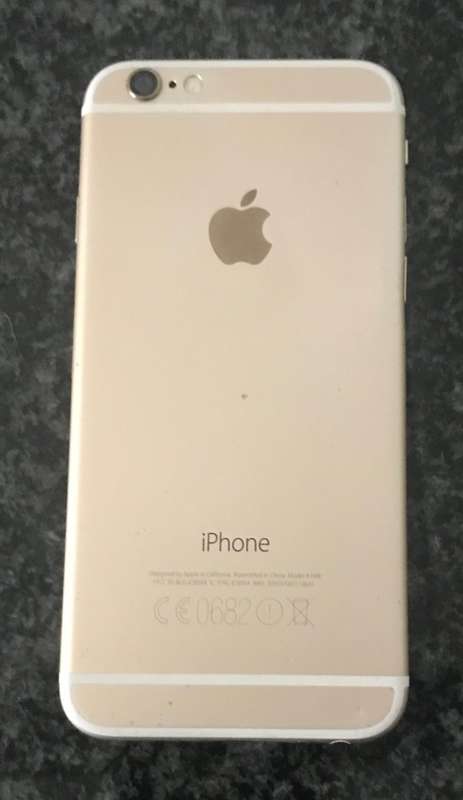 Apple iPhone 6, 16 GB, gold, unlocked, in good condition.