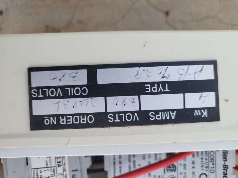 Allen Bradley Electrical Start/Stop