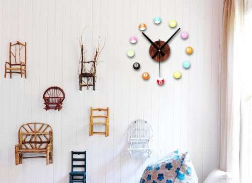 *LOCAL STOCK* DIY Modern Wall Clock Table Tennis Surface 3D Sticker Decor For Chess Room Home