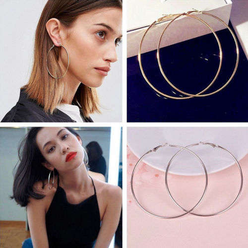 Large Golden Hoop Earings