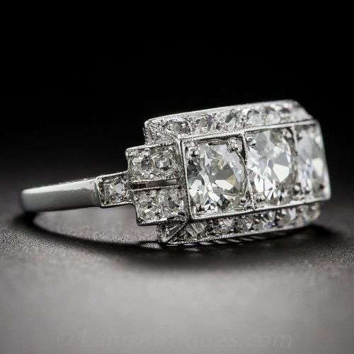 Vintage White Topaz 925 Silver Ring  Size 10