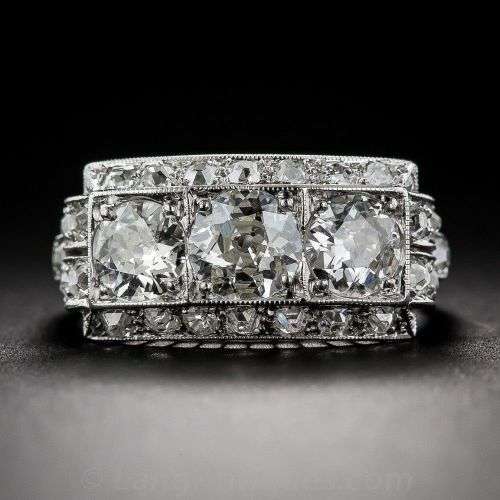Vintage White Topaz 925 Silver Ring  Size 10