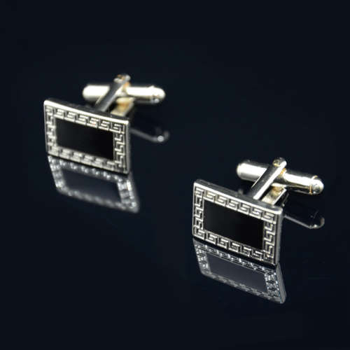 Classic Black & Silver Cufflinks