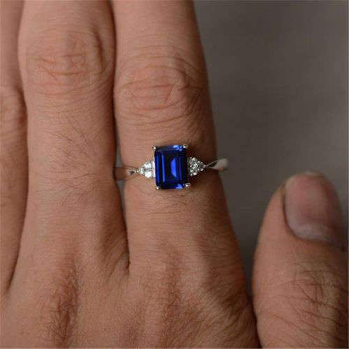 925 Silver Sapphire Ring