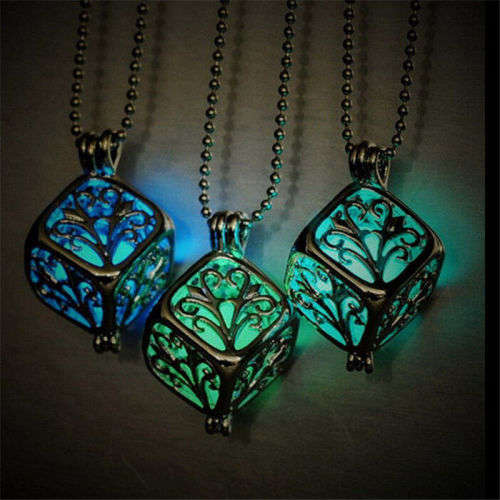Hollow Tree of Life Luminous Glow In The Dark Locket