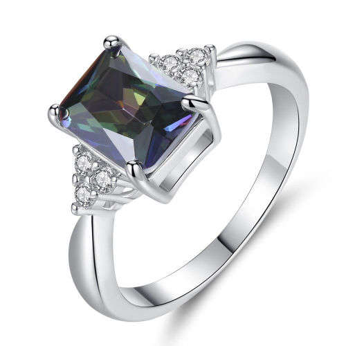 Silver Morganite Gemstone Ring
