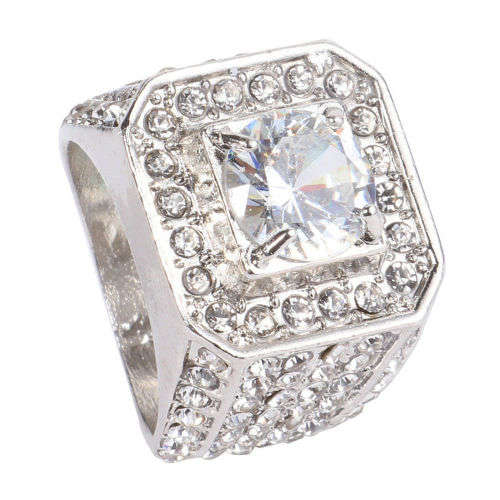 Vintage Silver White Topaz Ring