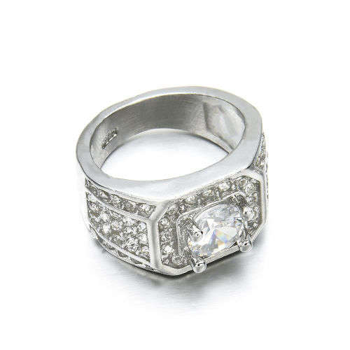 Vintage Silver White Topaz Ring