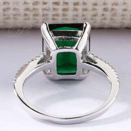 Timeless Silver Emerald Ring