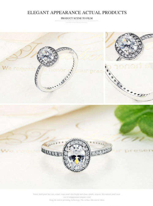 Authentic 925 Solid Silver Vintage Elegance Ring