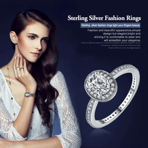 Authentic 925 Solid Silver Vintage Elegance Ring