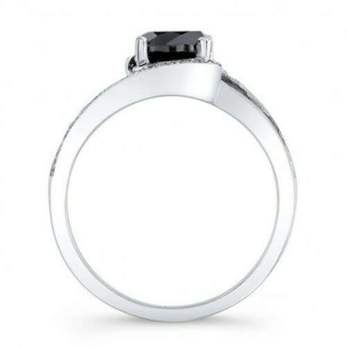 Charming Silver Black Onyx Sapphire Ring