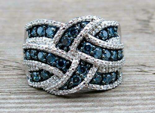 Chic Blue Sapphire Silver Ring