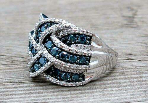 Chic Blue Sapphire Silver Ring