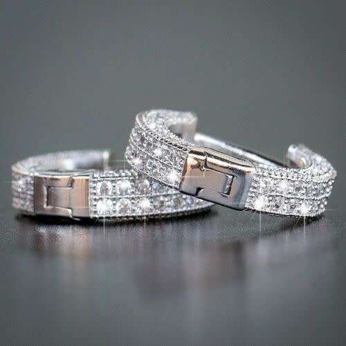 Gemstone Small Huggie Hoop Earrings