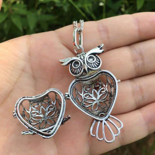 Cute Owl Essential Oil Diffuser Locket