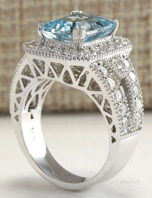 Silver Princess Cut See Green CZ Ring