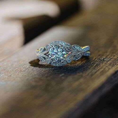 Silver White Sapphire CZ Ring-