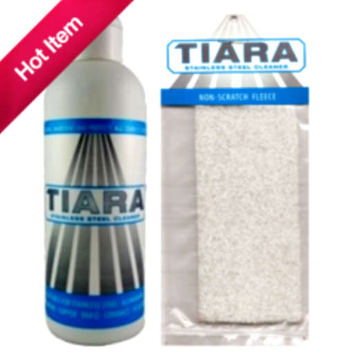 STAINLESS STEEL CLEANER (TIARA) & NON-SCRATCH FLEECE