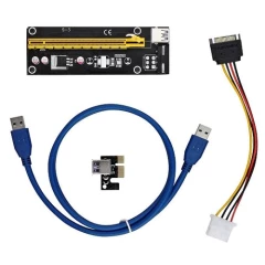 PCI-E 1x to 16x Powered USB 3.0 1M Extender Riser Adapter Card