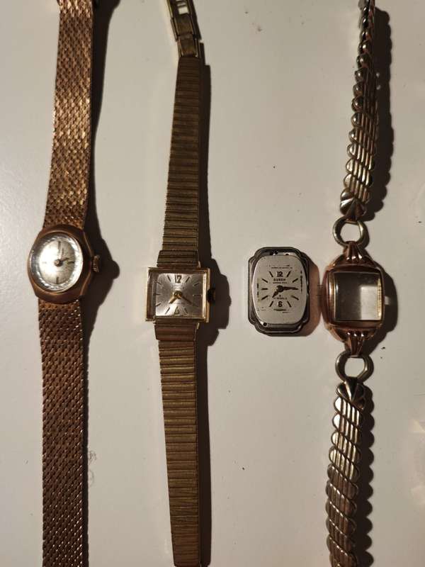Collection of 16 vintage lady watches with complete movements.
