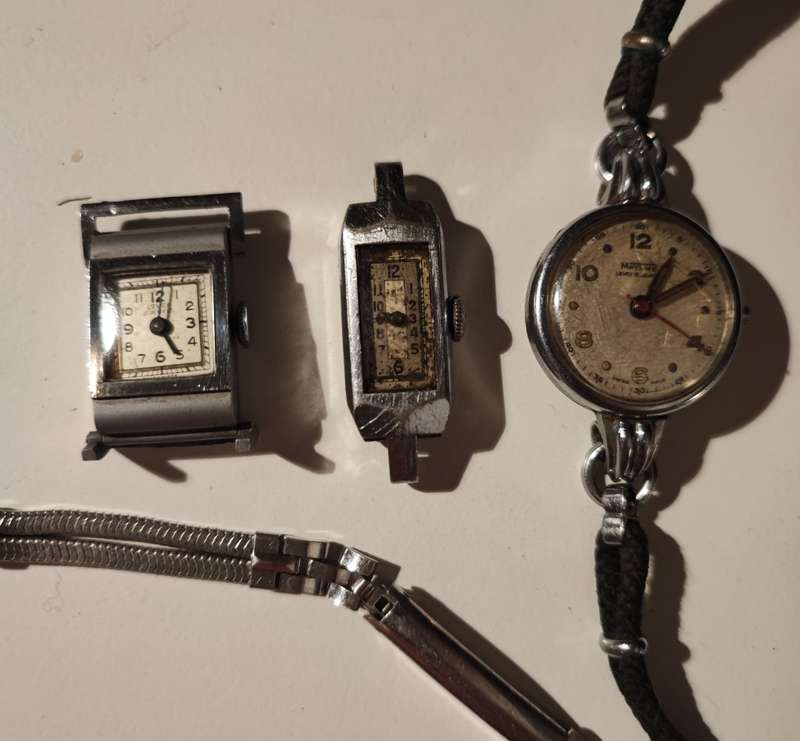 Collection of 16 vintage lady watches with complete movements.