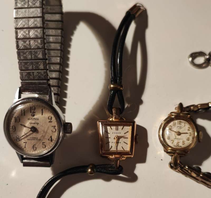 Collection of 16 vintage lady watches with complete movements.