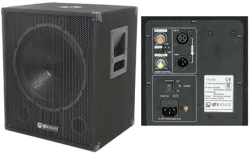 QTX 18 inch Active Sub / Bass Bin