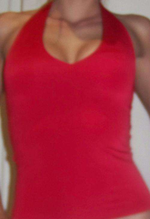 Red Halter Top - Size S