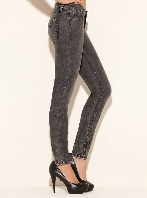 Guess Skinny Jeans -  Acid Washed Black and Grey - Size 6/30
