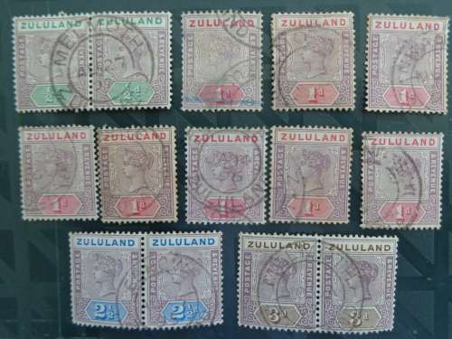 ZULULAND  QV 1800s Various Used Stamps