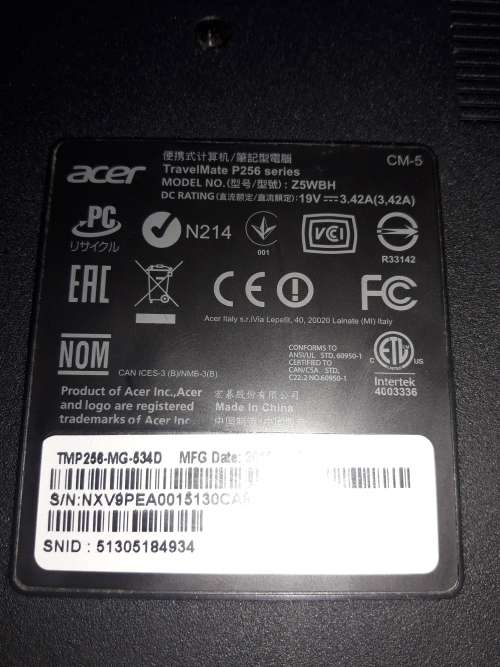 Acer Travelmate P256 Intel Core i5 1.7 GHz - Intel HD Graphics 4400 Laptop - please read first!