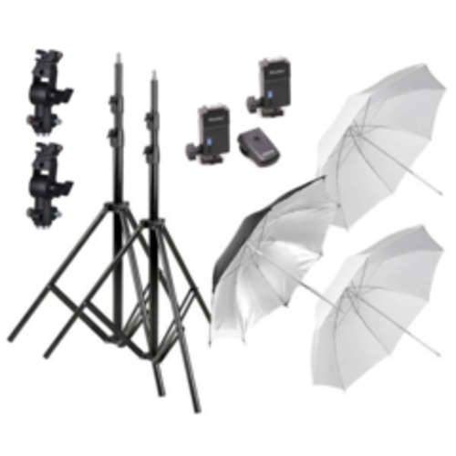 Pro Strobist Wireless Trigger Kit w/ Umbrellas & Light Stand Bag