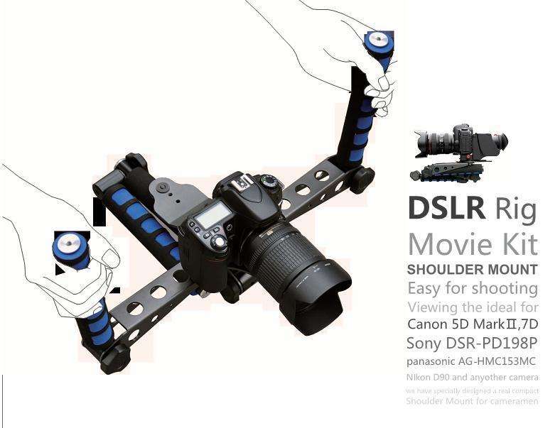 DSLR Rig Movie Kit Shoulder Mount For D7000 D90 D3100. Free shipping!!!