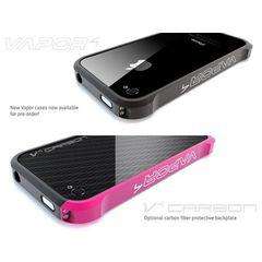 NEW, Element Case Vapor 4 Aluminium Alloy Case for iPhone 4/4S + Screen Protector & Carbon Sticker.