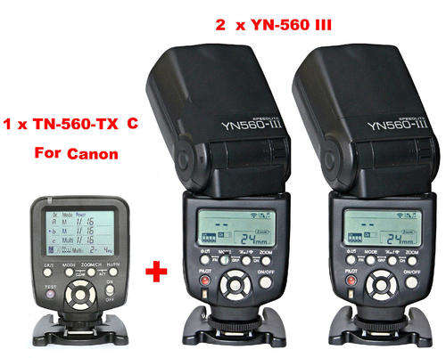 Yongnuo YN560-TX Wireless Flash Controller for Canon + 2 x YN-560III Flash